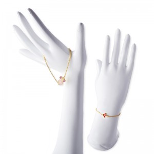 Nieuw 4 Peach Blossoms Hollow A White Shell Peach Blossom Accessoires Armband