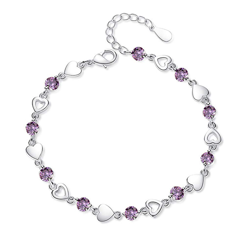 Hongde Love Heart Charm Chain Armband Bangle Bracelace